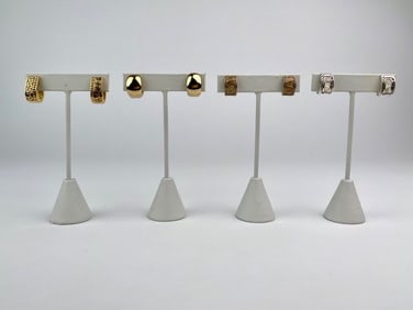 Set of Four Pairs of Monet Magnetic Clip Earrings