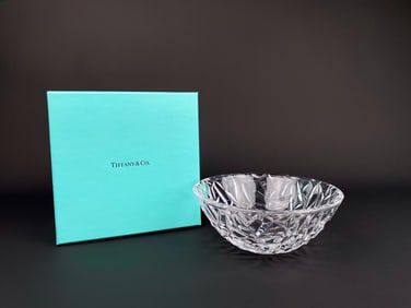 Tiffany & Co. Clear Crystal Bowl with Original Box