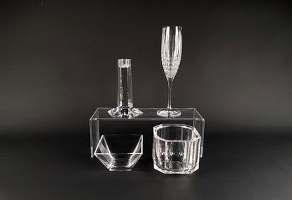 Set of Four Tiffany & Co. Modern Cut Crystal Pieces