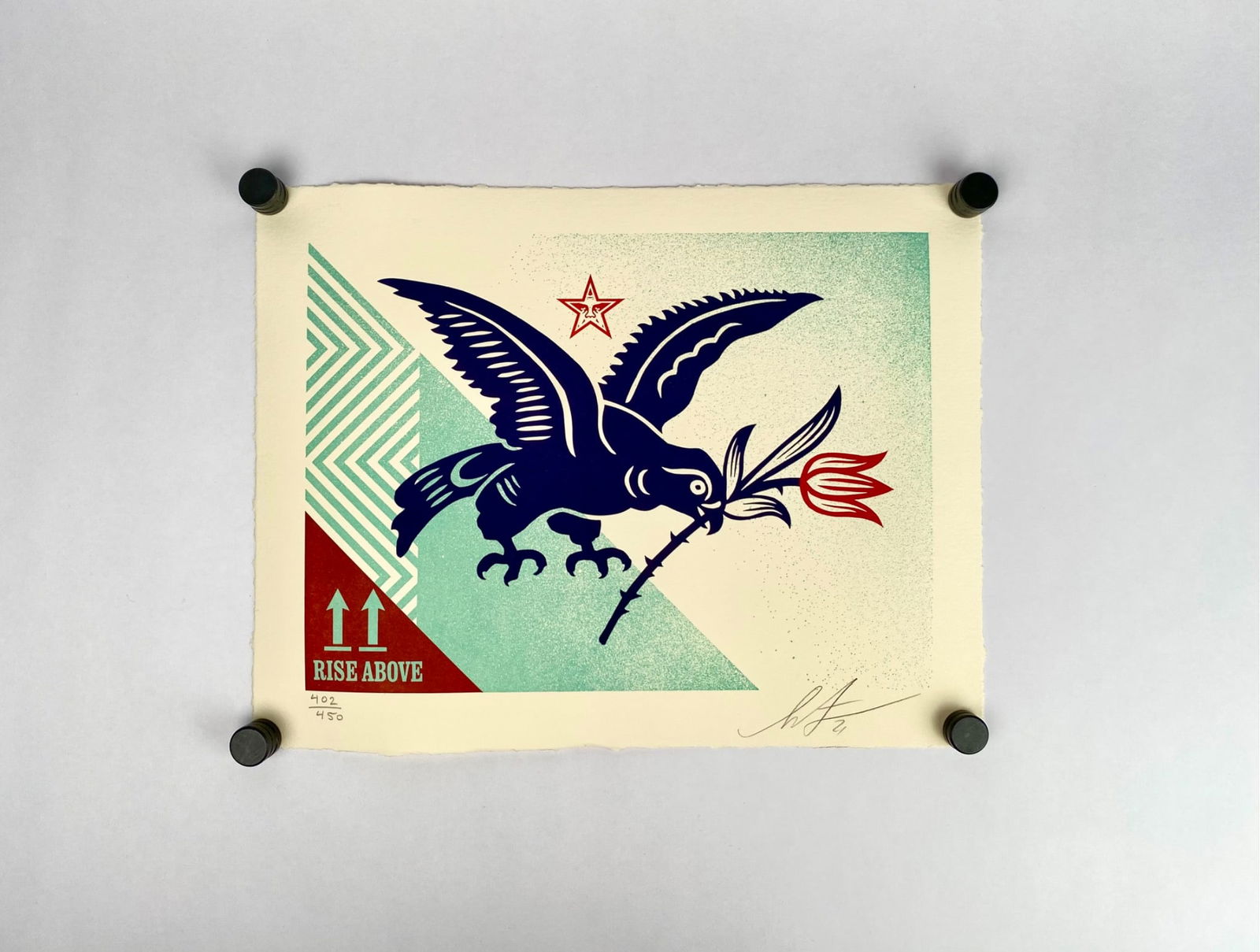 Limited Edition Signed Shepard Fairey Screen Print, 2021, 402/450 (1 of 5)