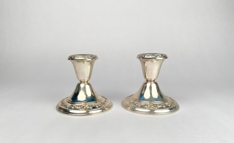 Gorham Sterling Silver Candlesticks, Pattern 1129