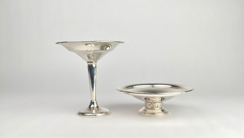 Pair of Sterling Silver Compotes