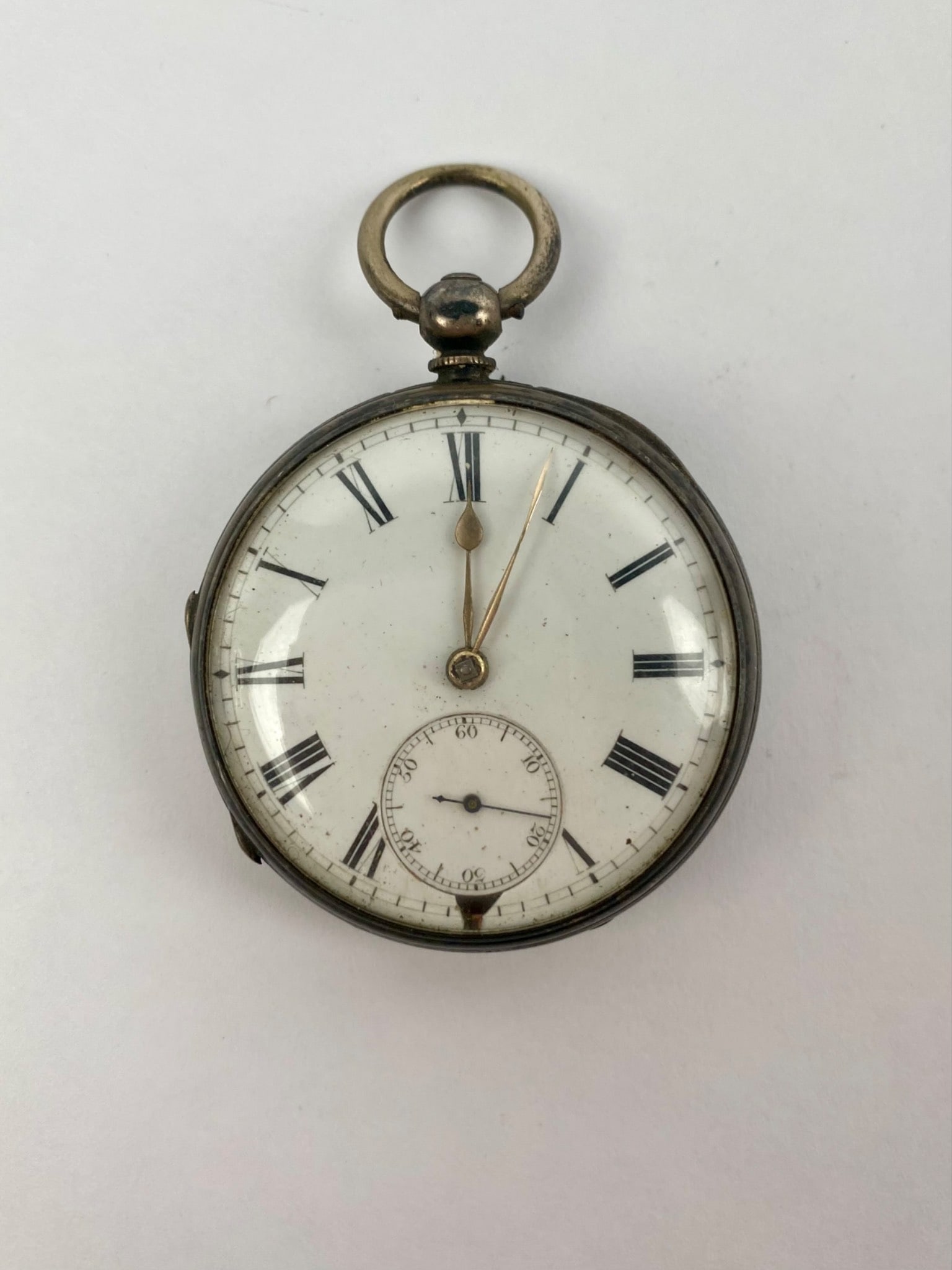 19th Century English Sterling Silver Verge Fusee Pocket Watch, D.H. Maker, 1832 (1 of 10)