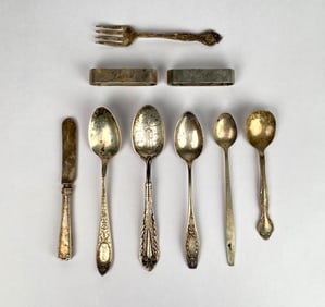 Sterling Silver and Silver-Plated Flatware and Napkin Rings