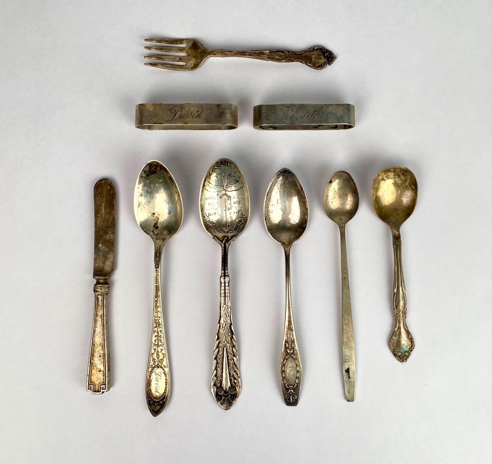 Sterling Silver and Silver-Plated Flatware and Napkin Rings (1 of 12)