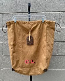 Louis Vuitton Monogram Canvas and Cotton Drawstring Bag
