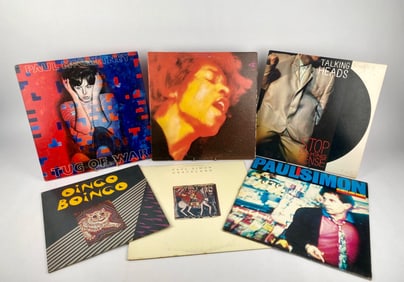 Set of Six Classic Rock & New Wave Vinyl Records