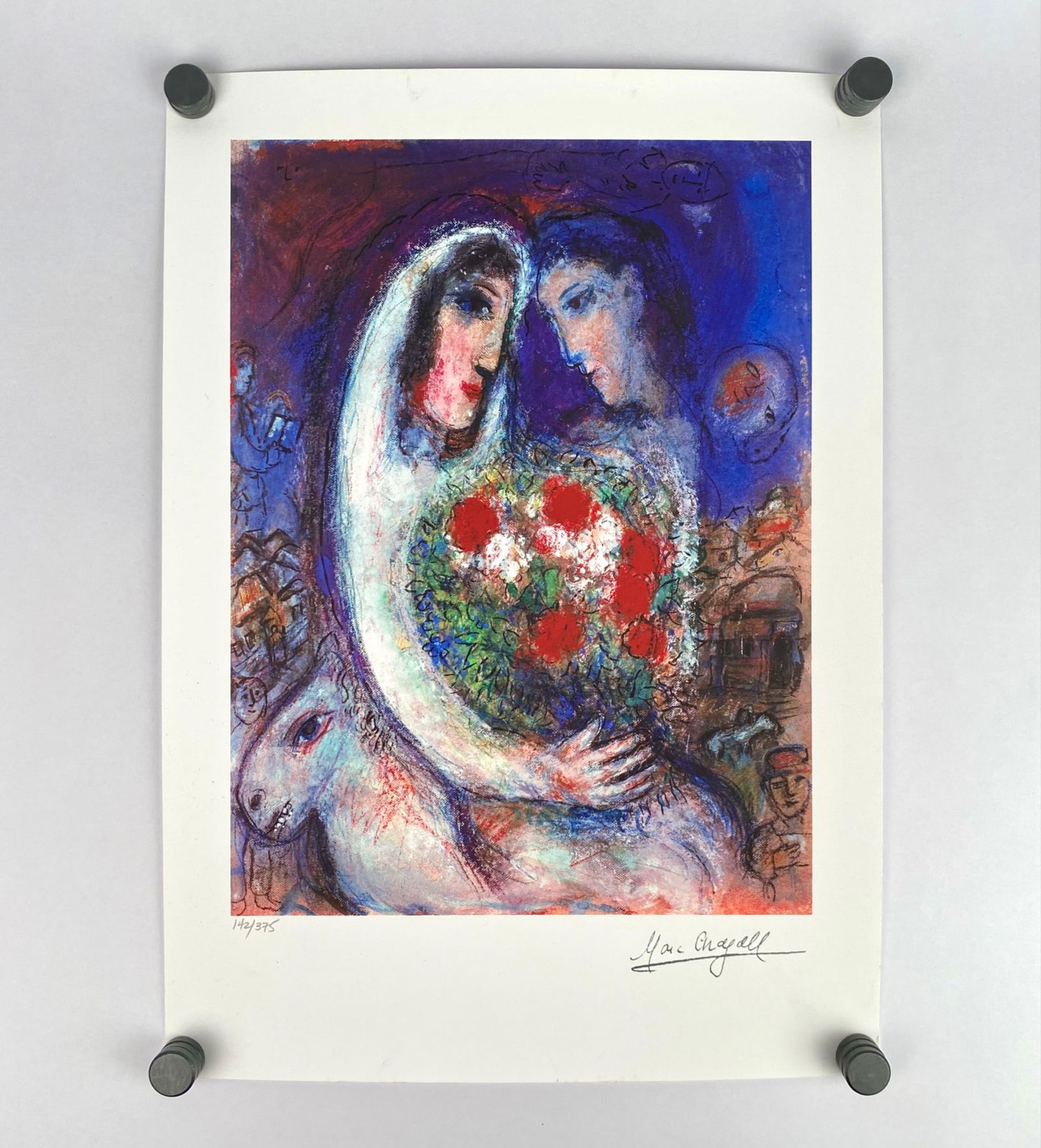 Marc Chagall, ‘The Marriage’, Limited Edition Facsomile, 142/375 (1 of 10)