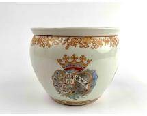 Chinese Hand Painted Porcelain Fish Bowl Planter