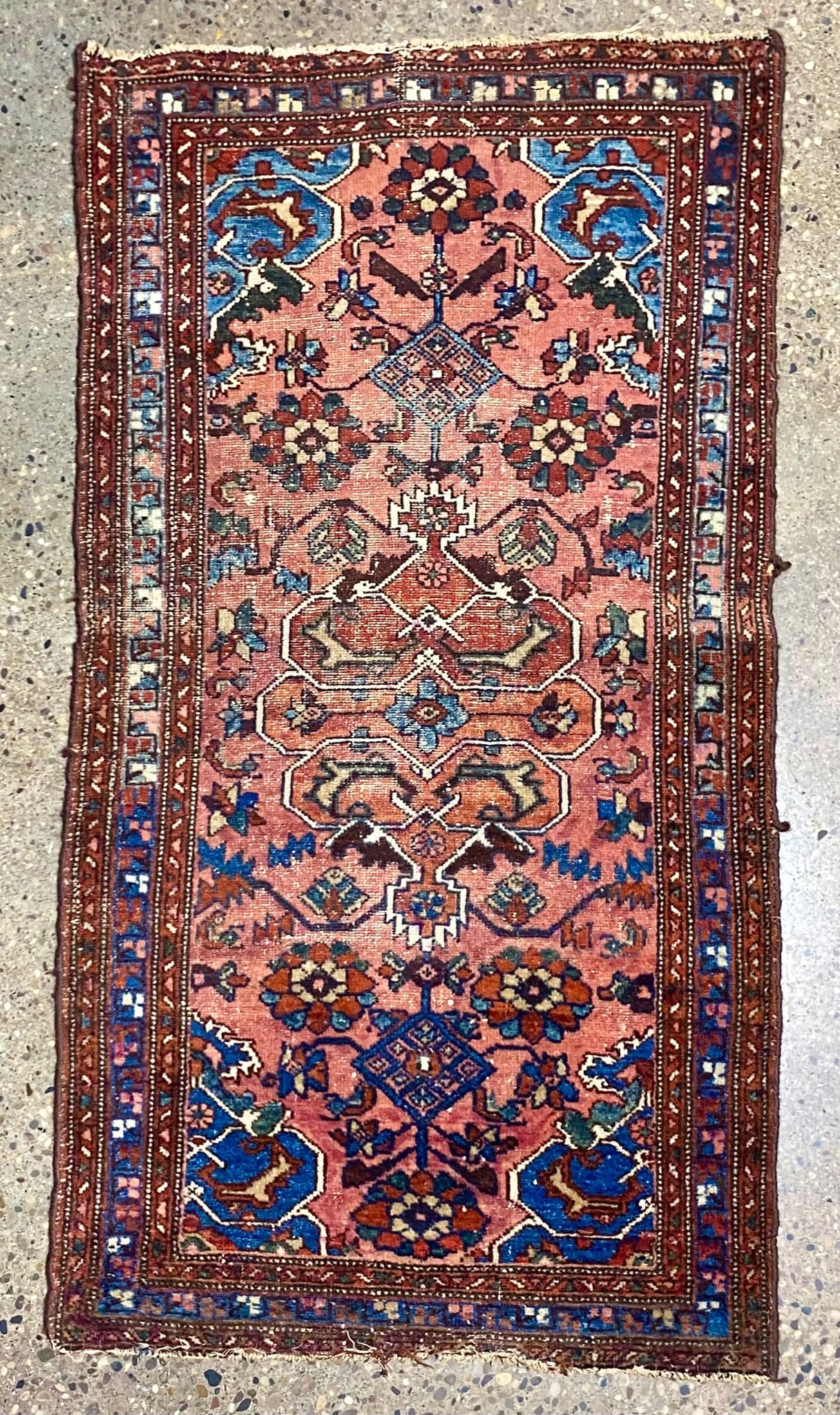 Antique Persian Hamadan Hand-Knotted Rug (1 of 7)
