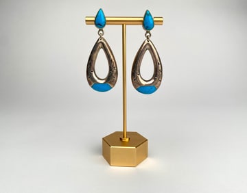 Sterling Silver & Turquoise Drop Earrings