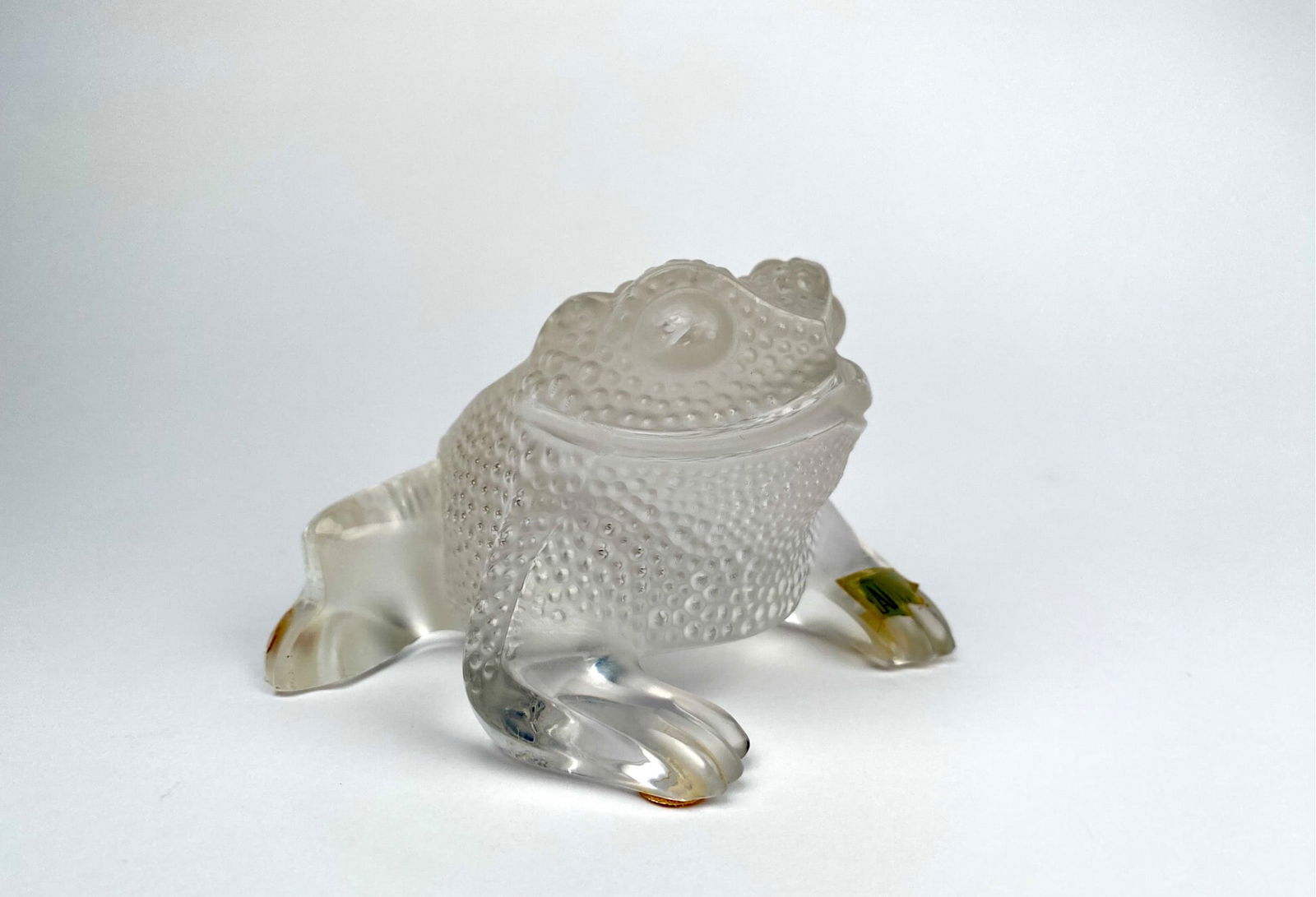 Lalique France Frosted & Clear Crystal Frog Figurine (1 of 7)