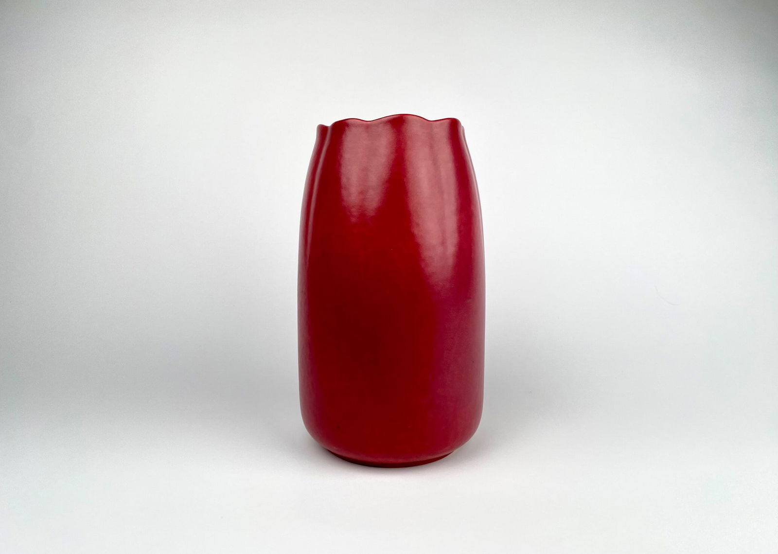 Early Roseville Art Pottery Magenta Matte Vase (1 of 6)