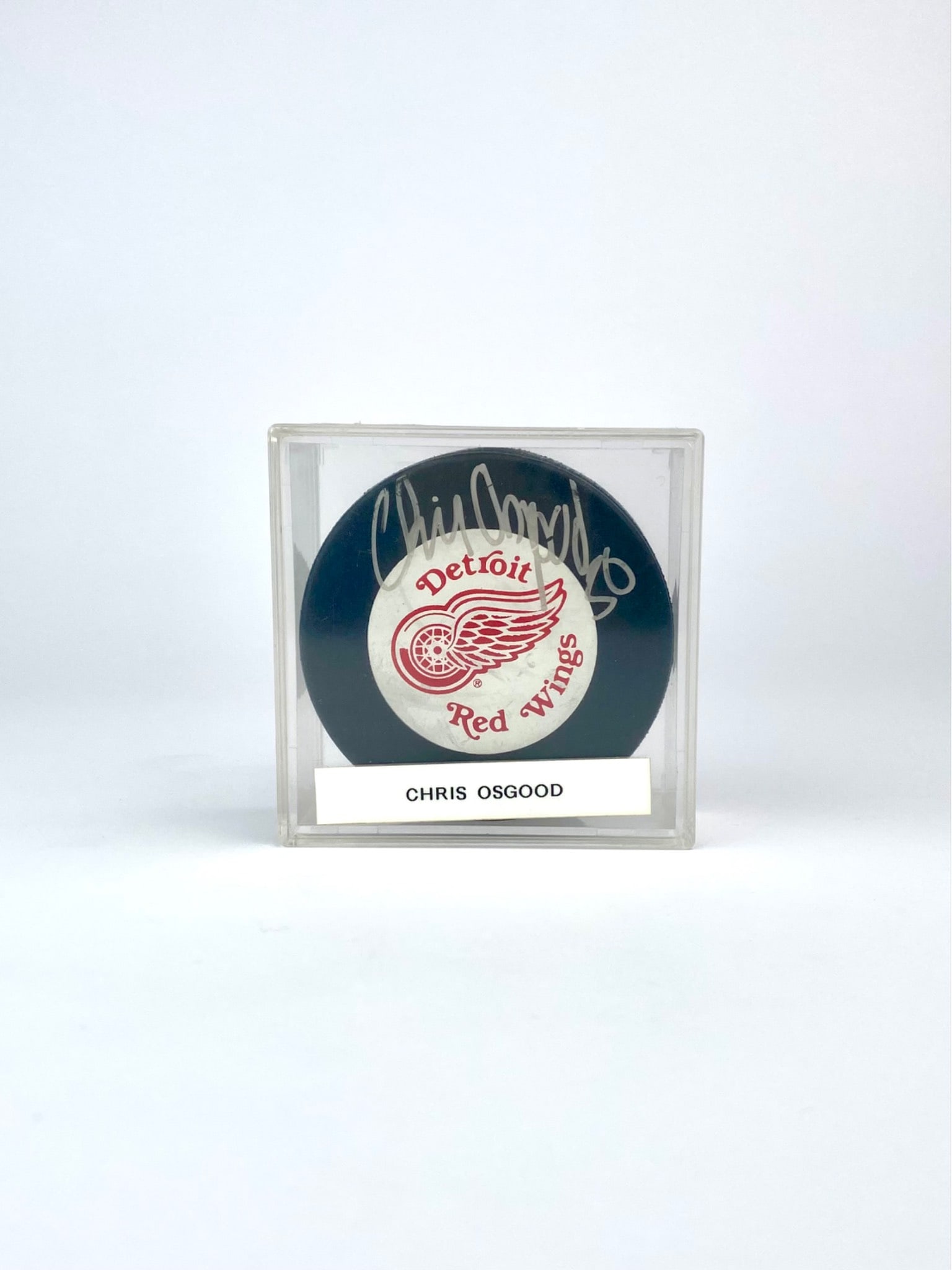 Detroit Red Wings NHL Hockey Puck Signed by Chris Osgood (1 of 8)