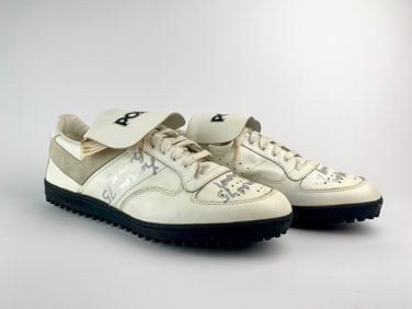 PONY Turf Shoes Signed by Lomas Brown (#75), Size 16
