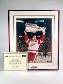 Steve Yzerman Signed 1997 Stanley Cup Celebration Photograph (COA)