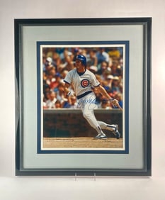 Ryne Sandberg Signed Chicago Cubs Framed Photograph (COA)