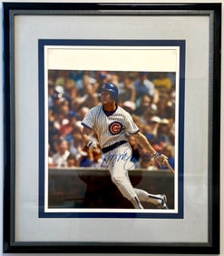 Framed Autographed Ryne Sandberg Photograph with COA (#99/1000)