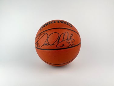 Karl Malone Signed Spalding NBA Game Basketball