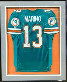 Framed Dan Marino Autographed Miami Dolphins Jersey