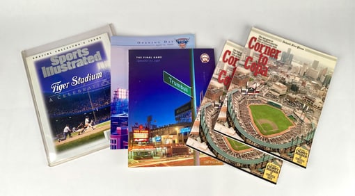 Detroit Tigers Memorabilia Collection Featuring Tiger Stadium and Comerica Park Publications
