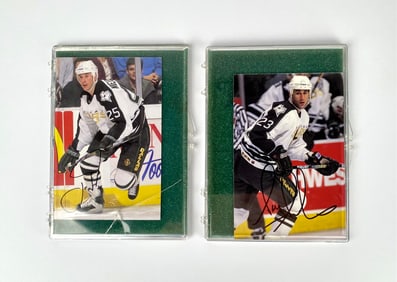 Dallas Stars Signed Hockey Cards (Mike Keane, Guy Carbonneau and Jamie Langenbrunner)
