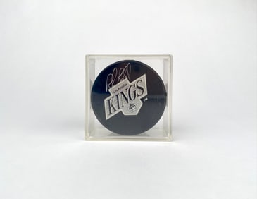 Rob Blake autographed Los Angeles Kings Game Puck
