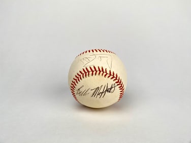 Cecil Fielder and Billy Muffet Signed Baseball