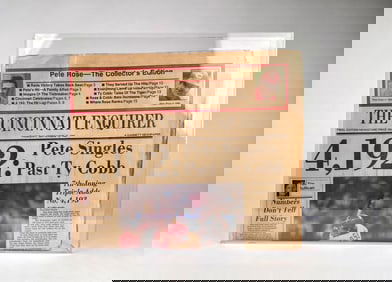 1985 Cincinnati Enquirer Newspaper Featuring Pete Rose’s 4,192 Hit Record