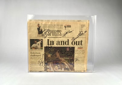 Lot of Signed Michigan College Sports Newspapers