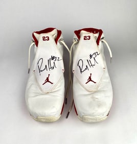 Richard “Rip?? Hamilton #32 Signed Air Jordan Shoes (Size 14)
