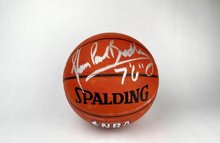 Spalding NBA Basketball Signed by Shawn Bradley #76