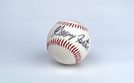 Baseball Signed by George Foster with Cincinnati Reds Logo