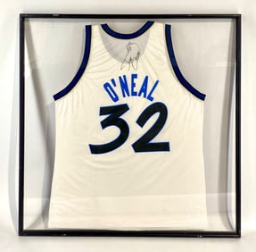 Orlando Magic #32 O’Neal Autographed Jersey Framed Display