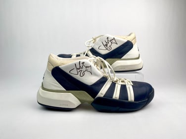 Pair of Adidas Basketball Shoes Signed by Jon Barry (#20)
