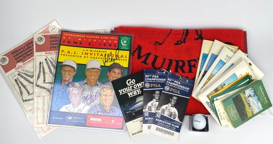 Lot of Golf Memorabilia Including Autographed Ephemera
