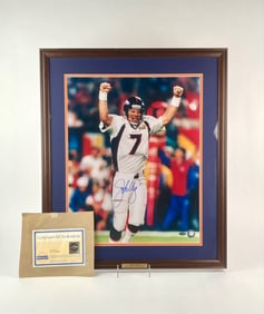John Elway Signed Framed Photograph (COA)