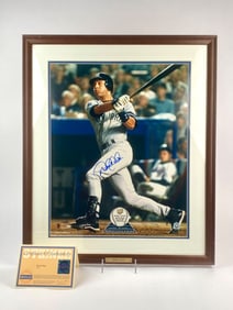 Derek Jeter Signed Framed Photograph (COA)