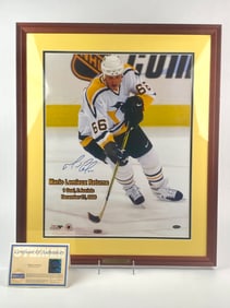 Mario Lemieux Signed “Triumphant Return?? Framed Photograph (COA)