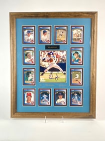 Nolan Ryan Signed Photo with Farewell Tribute Card Display