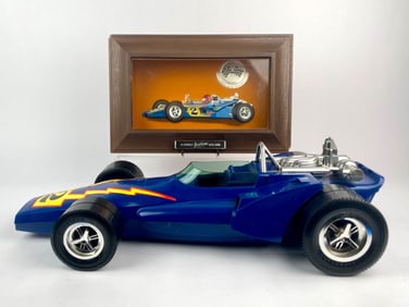 Johnny Lightning Special Race Car with 1970 Al Unser Indy 500 Winner Display