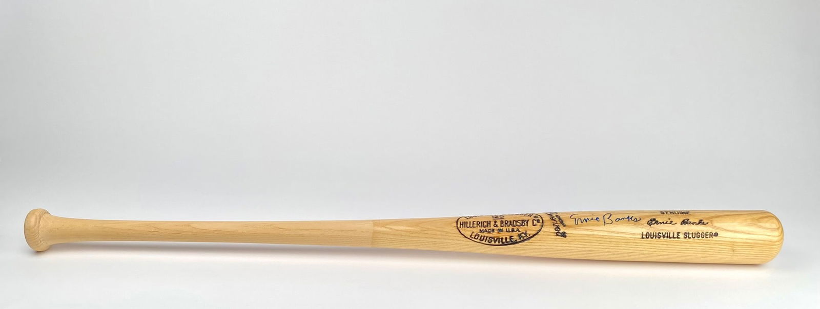 Ernie Banks Signed Louisville Slugger Baseball Bat (1 of 6)