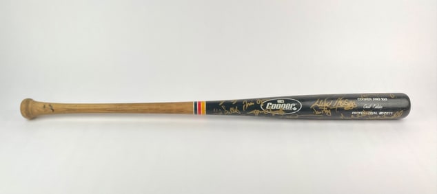 1991 Detroit Tigers Team-Signed Bat with Al Kaline and Vada Pinson