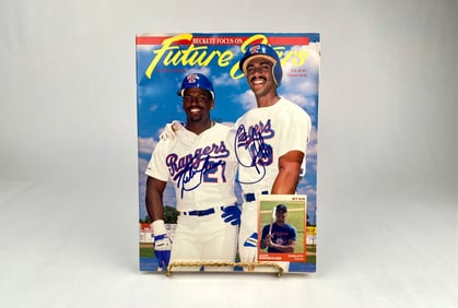 Ruben Sierra and Juan Gonzalez Dual-Signed Magazine, July 1991