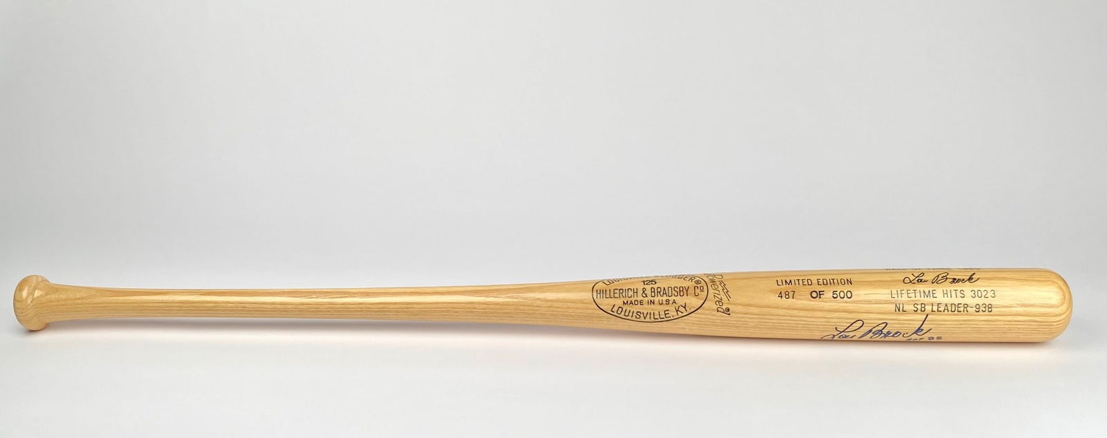 Lou Brock Signed Limited Edition Louisville Slugger Baseball Bat (1 of 7)