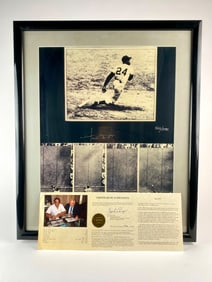 Willie Mays Signed Limited Edition Framed Photo Set (422/1500)