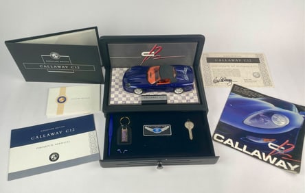 Reeves Callaway signed Franklin Mint Callaway C12 Signature Edition 1:24 Scale Model (COA)