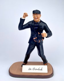 Autographed Al Barlick ‘Yer Out’ Figurine by Gartlan USA
