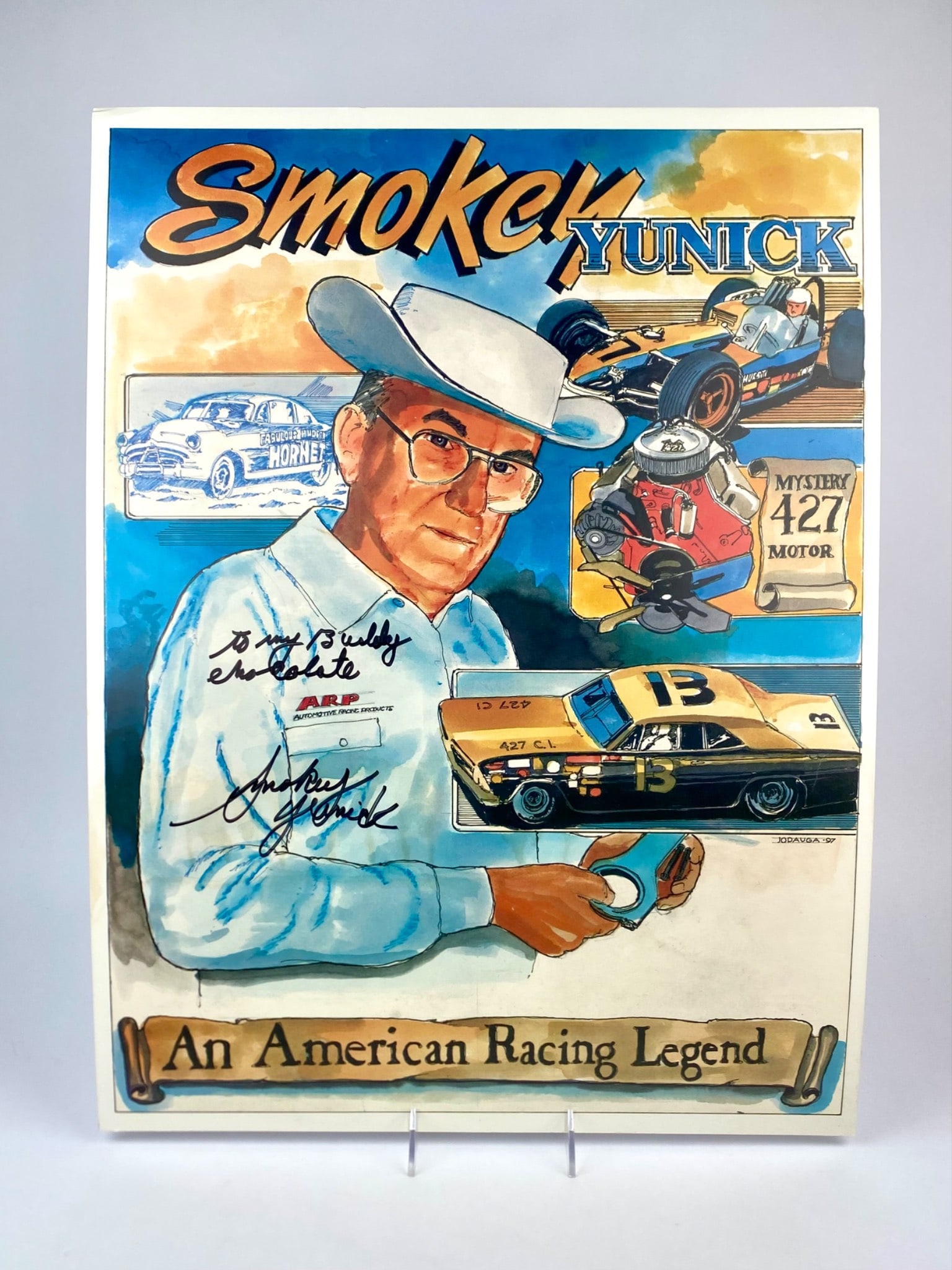 Smokey Yunick Signed “An American Racing Legend?? Poster (1997) (1 of 9)