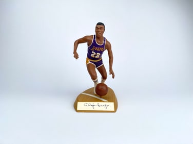 Elgin Baylor Lakers Figurine with Signed Base